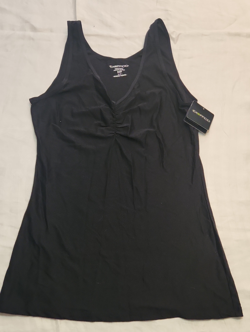 NWT Exofficio Stretch-N-Go Tank Black Tank with V-Neck - Performance Women’s Top